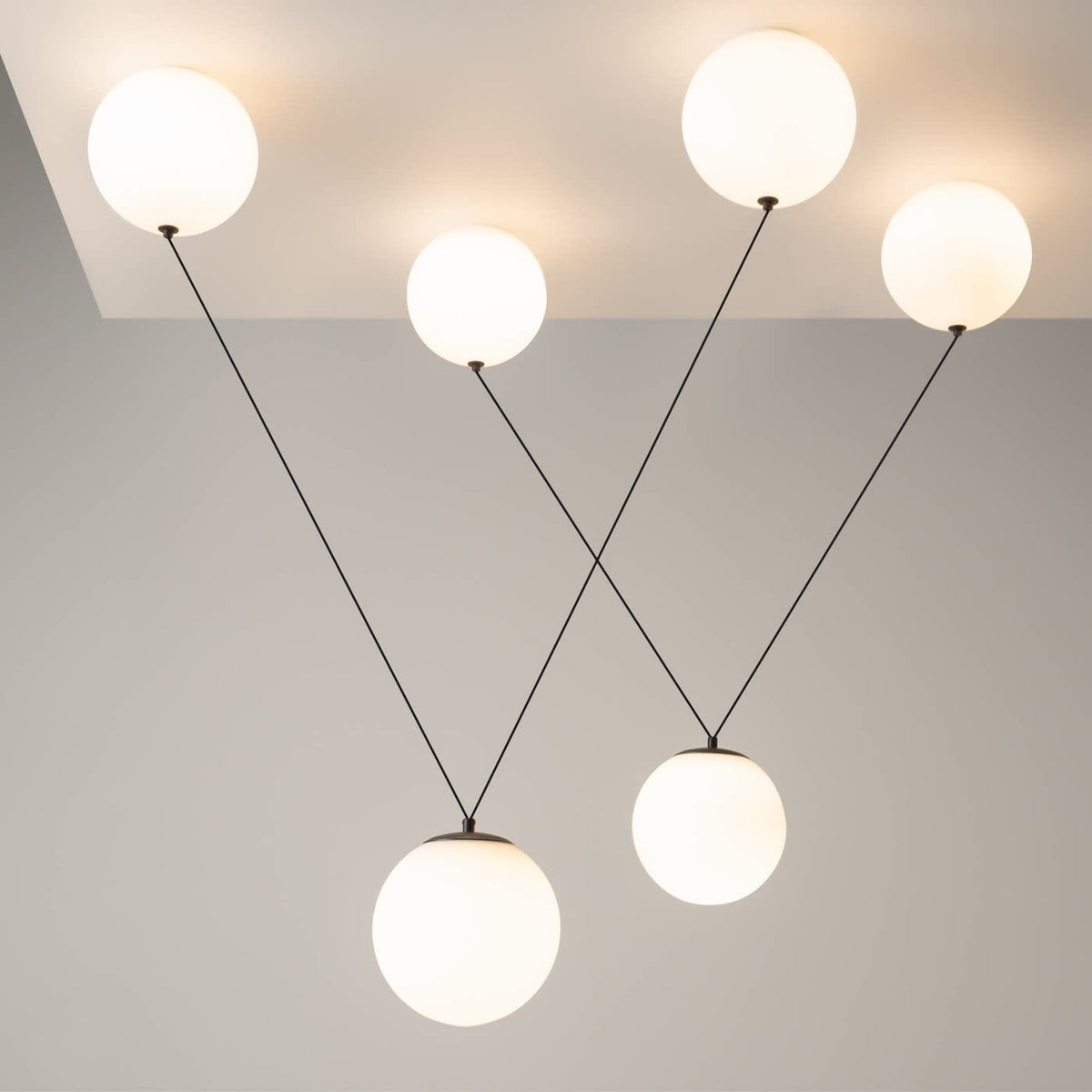Asteris Multi Globe Pendant Lamp-Neutral Decor