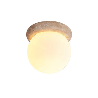Colaeiel Disque-Globe Travertin Plafonnier