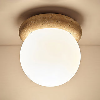 Colaeiel Disque-Globe Travertin Plafonnier