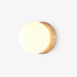 Caliror Ronde-Plaque Travertin Luminaire Mural