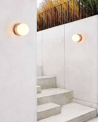 Caliror Ronde-Plaque Travertin Luminaire Mural