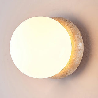 Caliror Ronde-Plaque Travertin Luminaire Mural