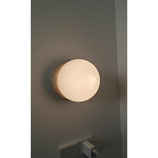 Blikuvys Moderne Minimaliste Travertin Verre Applique Murale