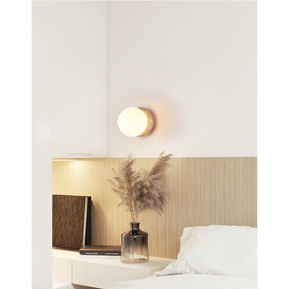 Blikuvys Moderne Minimaliste Travertin Verre Applique Murale