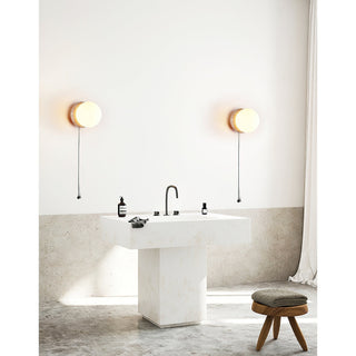Blikuvys Moderne Minimaliste Travertin Verre Applique Murale