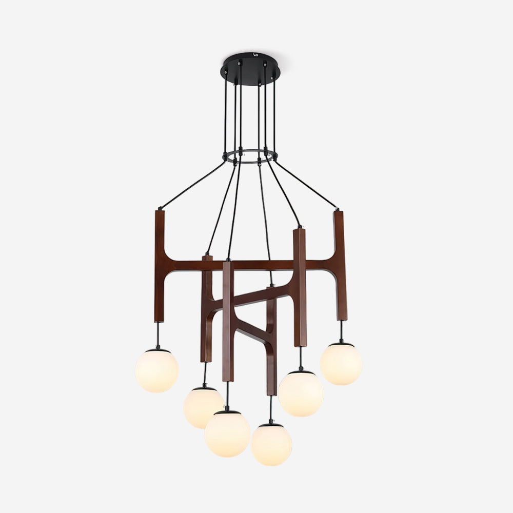 Terra Lustre Géométrique en Bois