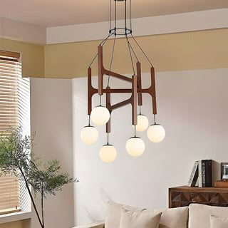 Terra Lustre Géométrique en Bois
