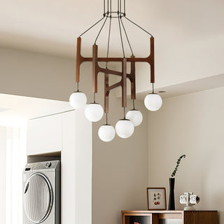 Terra Lustre Géométrique en Bois