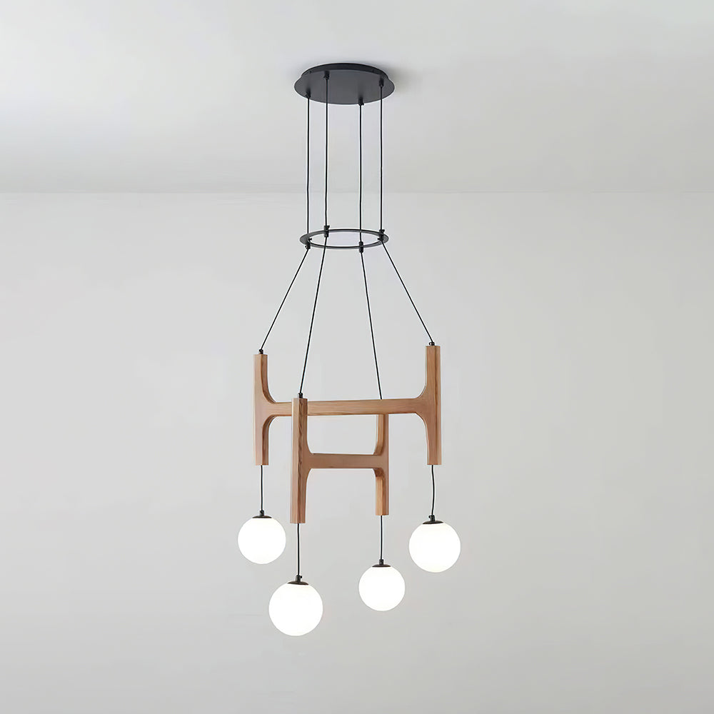 Terra Lustre Géométrique en Bois