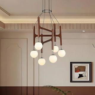 Terra Lustre Géométrique en Bois