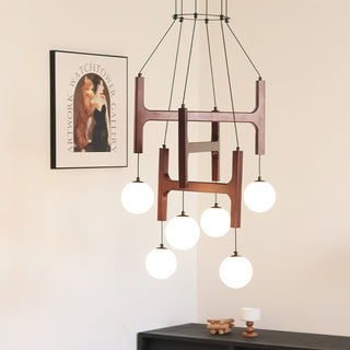 Terra Lustre Géométrique en Bois