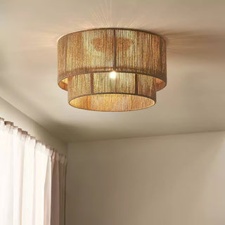Cevynara Lampe Plafonnier Tissée Naturelle Élégance