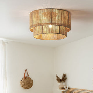 Cevynara Lampe Plafonnier Tissée Naturelle Élégance