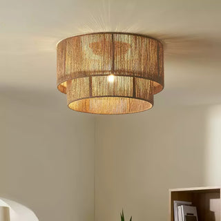 Cevynara Lampe Plafonnier Tissée Naturelle Élégance