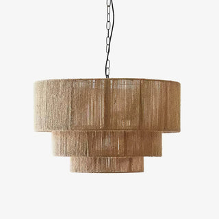 Cascade Lampe Suspendue Rustique en Jute