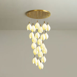 Caphayra Lustre en Céramique Florale et Laiton
