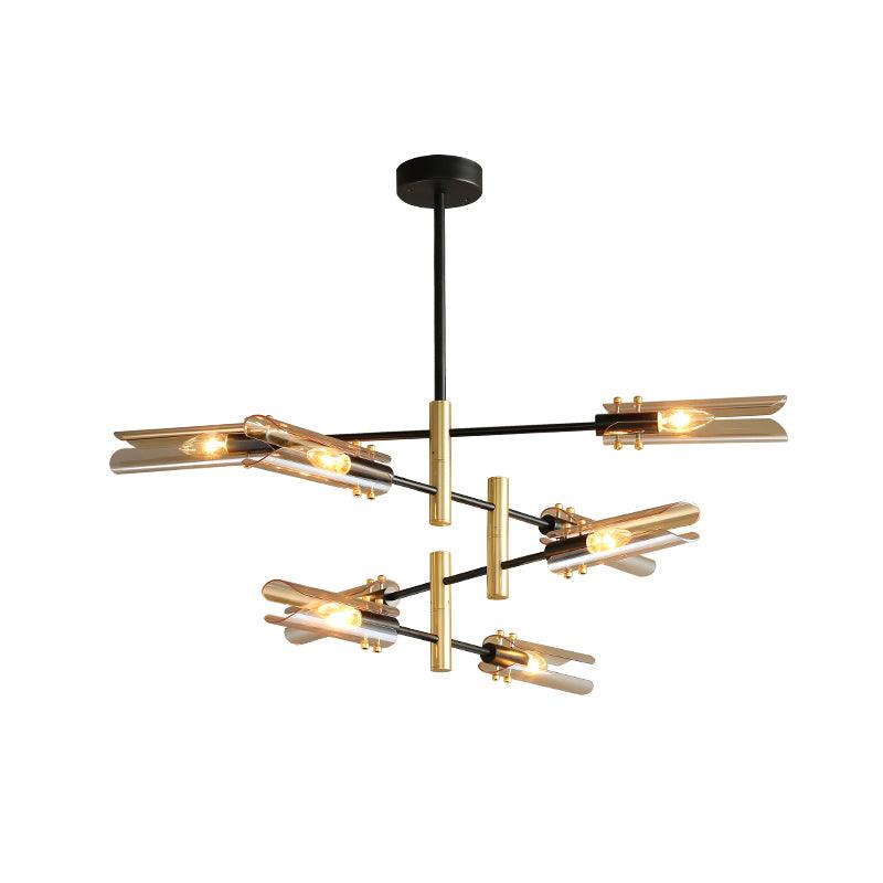 Quinius Lustre Double 6-Luminaires Moderne