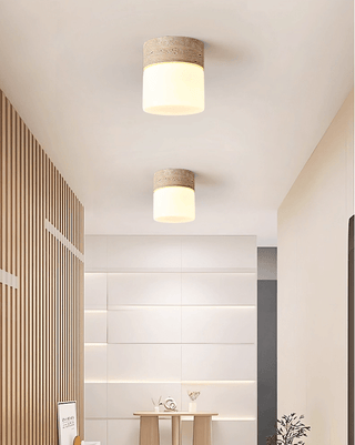 Astrid Travertine Ceiling Lamp-Neutral Decor