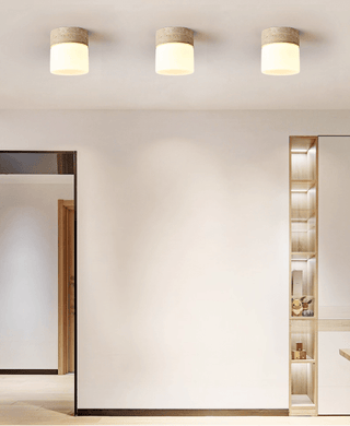 Astrid Travertine Ceiling Lamp-Neutral Decor