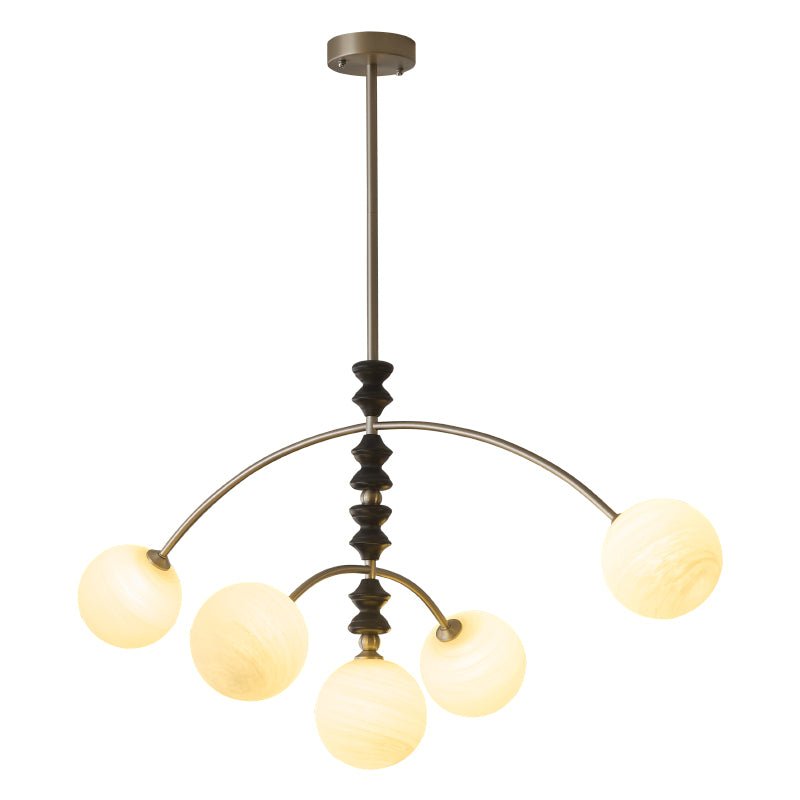 Linenae Lustre Nordique Traditionnel Artistique en Bois à Arc