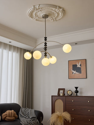 Cucarara Lustre Nordique Traditionnel Artistique en Bois à Arc