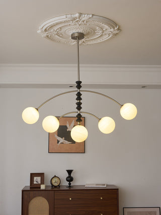 Cucarara Lustre Nordique Traditionnel Artistique en Bois à Arc