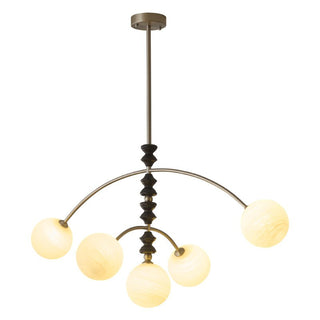 Cucarara Lustre Nordique Traditionnel Artistique en Bois à Arc
