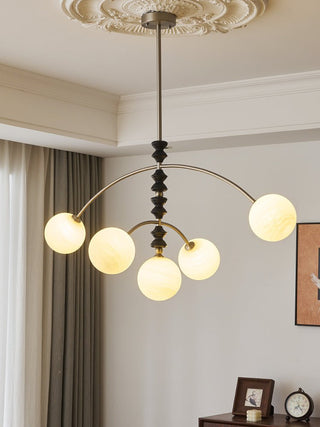 Cucarara Lustre Nordique Traditionnel Artistique en Bois à Arc