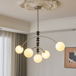 Cucarara Lustre Nordique Traditionnel Artistique en Bois à Arc