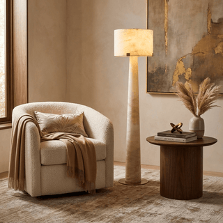 Aterion Alabaster Floor Lamp-Neutral Decor