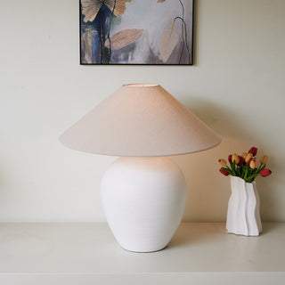 Natalie Lampe de Table Minimaliste en Céramique