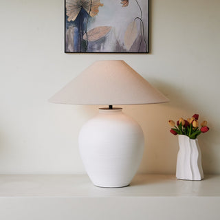 Natalie Lampe de Table Minimaliste en Céramique