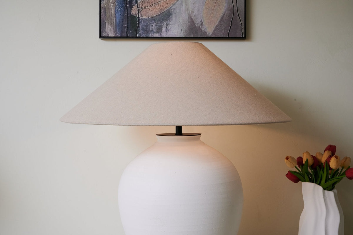 Natalie Lampe de Table Minimaliste en Céramique