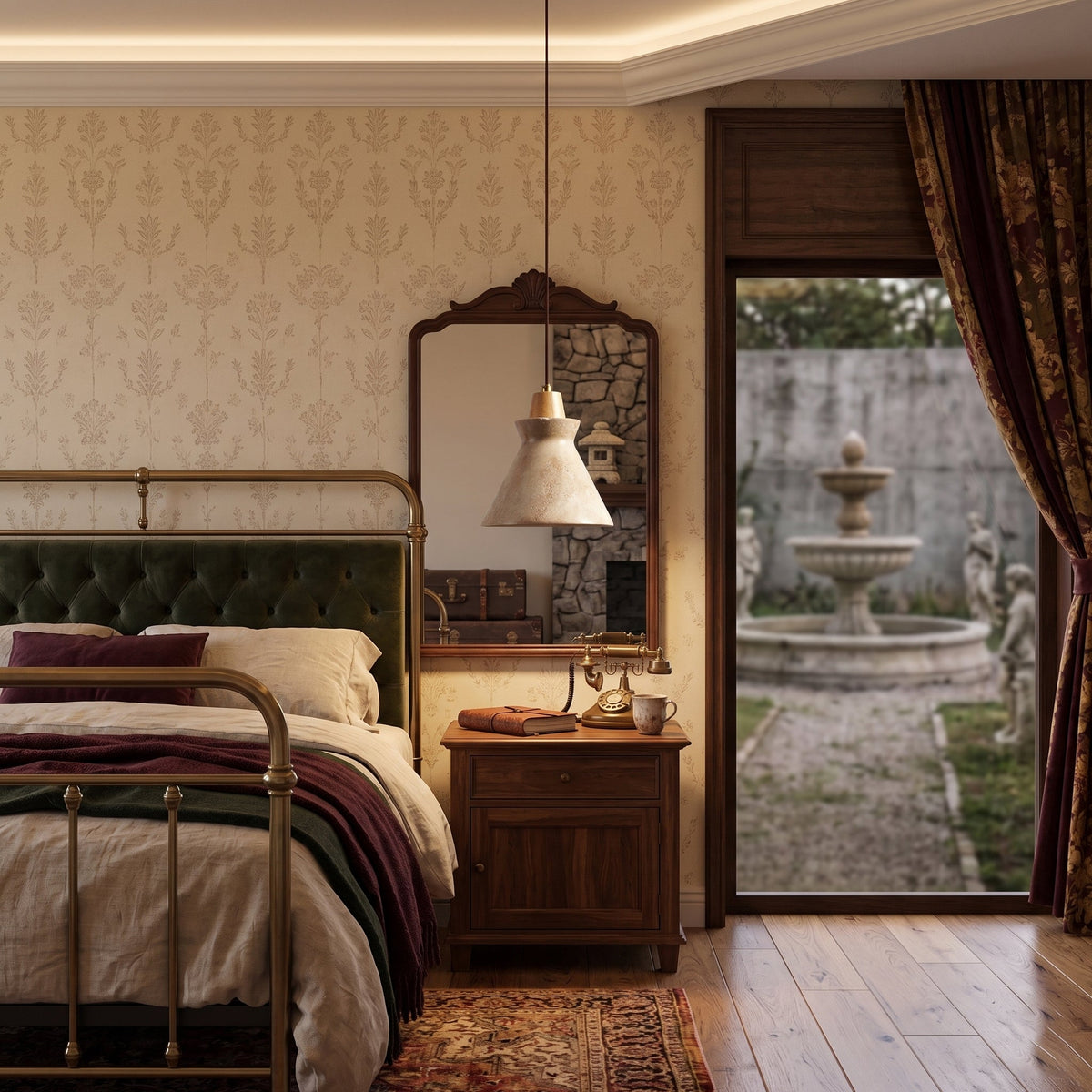 Side profile of the hourglass-shaped Athena pendant light.
