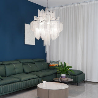 Lustra Suspension Lampe Chaîne en Nickel Coulant