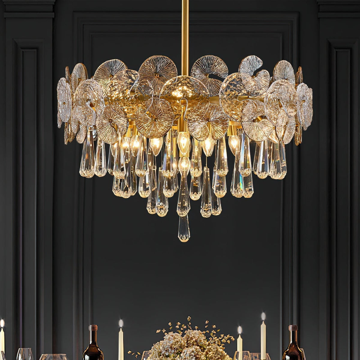 Caeluvyo Postmodern Luxe Élégance Cristal Lustre