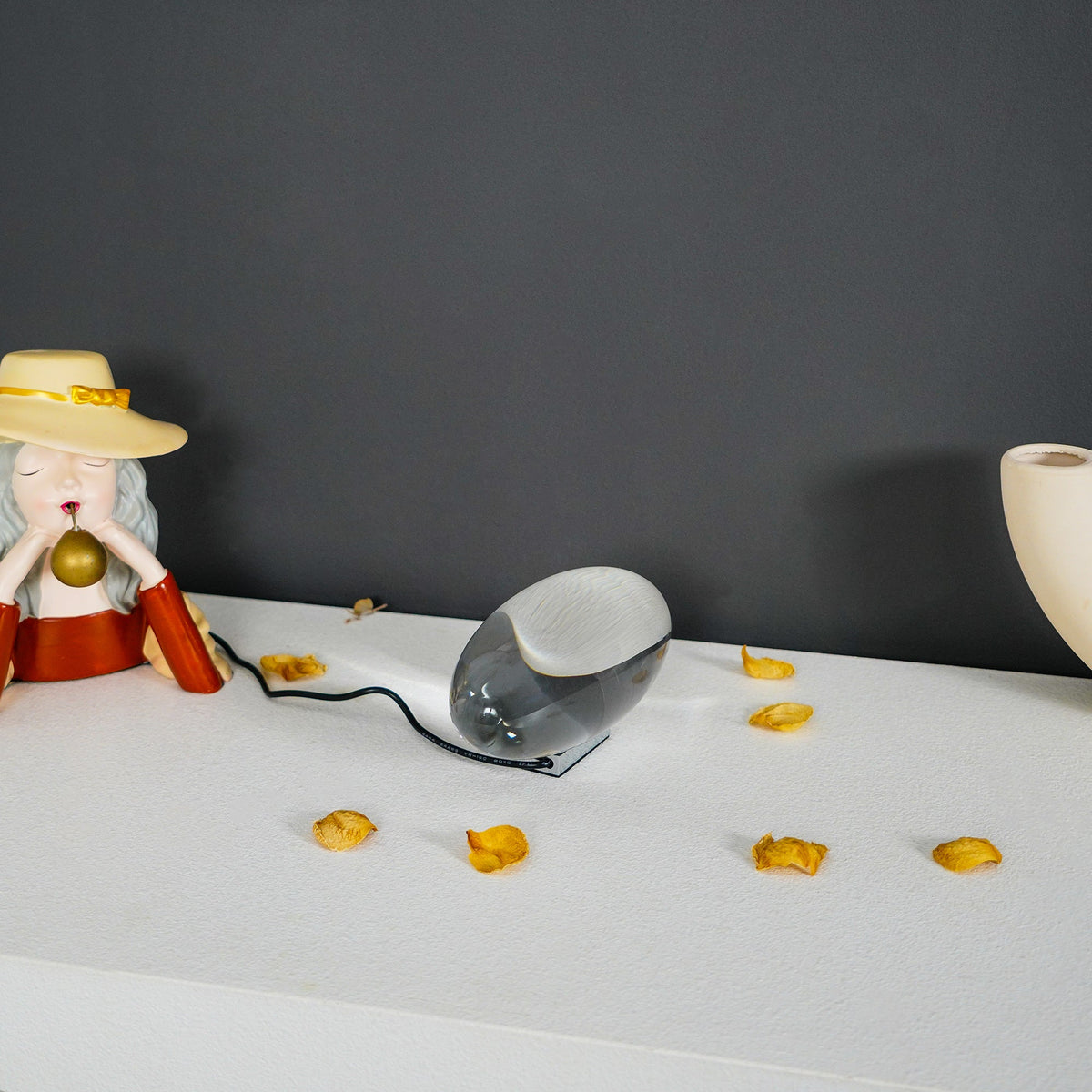 Solarece Lampe de Table en Cristal Minimaliste