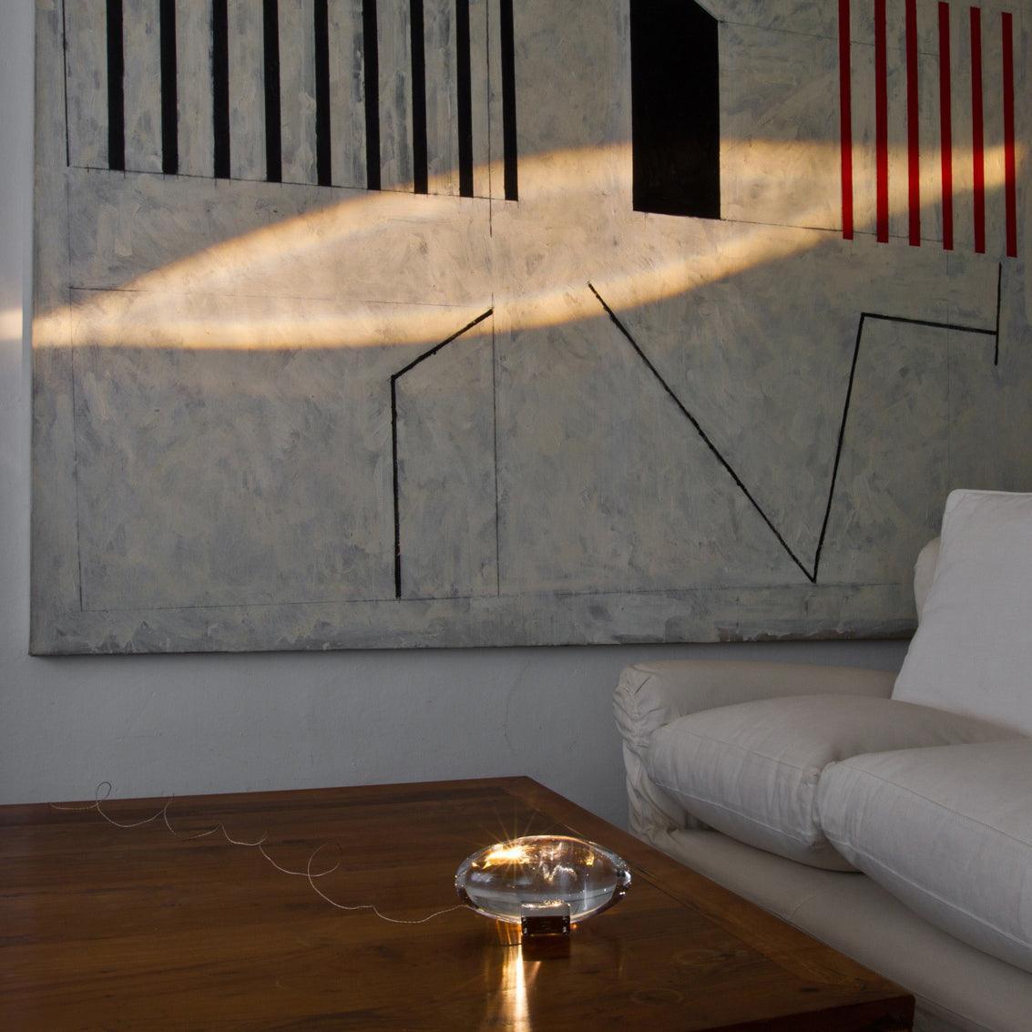 Solarece Lampe de Table en Cristal Minimaliste