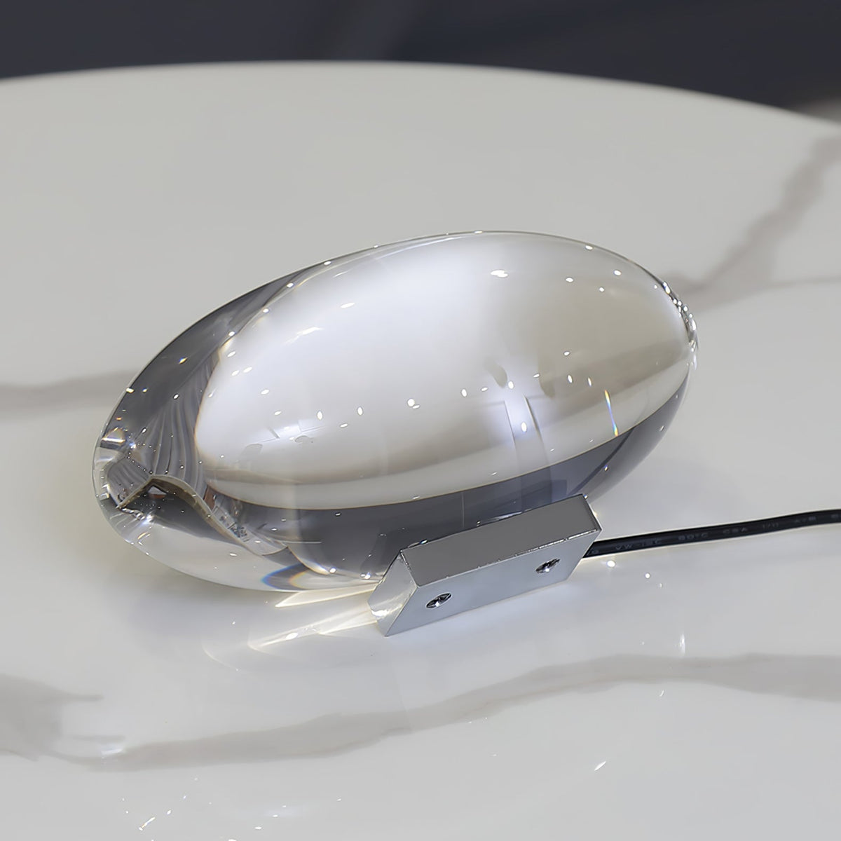 Solarece Lampe de Table en Cristal Minimaliste