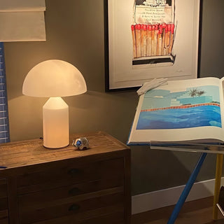 Mossie Lampe à Poser en Albâtre