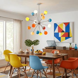 Atomic Sputnik Chandelier-Neutral Decor