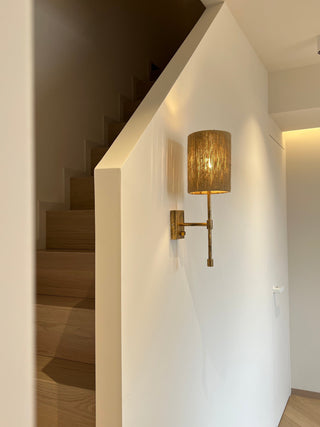 Eirikuvyo Moderne Minimaliste Métal Tissu Applique Murale