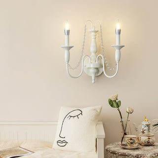 Jarnbruvys Traditionnel Bougie Métal Cristal Applique Murale
