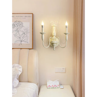 Jarnbruvys Traditionnel Bougie Métal Cristal Applique Murale