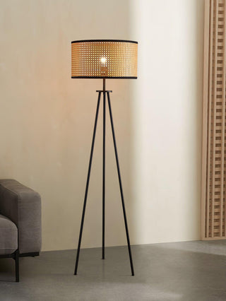 Trio Vintage Bamboo Floor Lamp-Neutral Decor