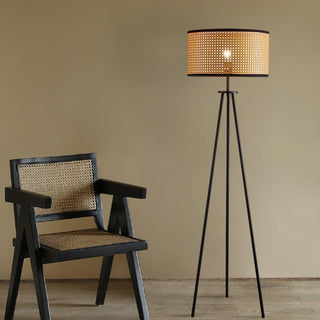 Trio Vintage Bamboo Floor Lamp-Neutral Decor
