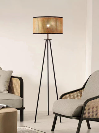 Trio Vintage Bamboo Floor Lamp-Neutral Decor