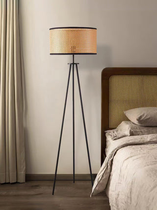 Trio Vintage Bamboo Floor Lamp-Neutral Decor