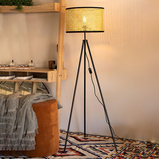 Trio Vintage Bamboo Floor Lamp-Neutral Decor