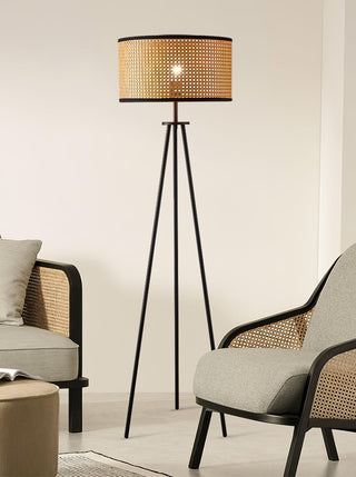 Trio Vintage Bamboo Floor Lamp-Neutral Decor